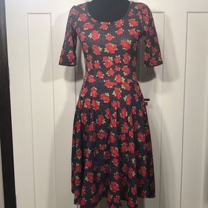 Lularoe Nicole Dress - roses